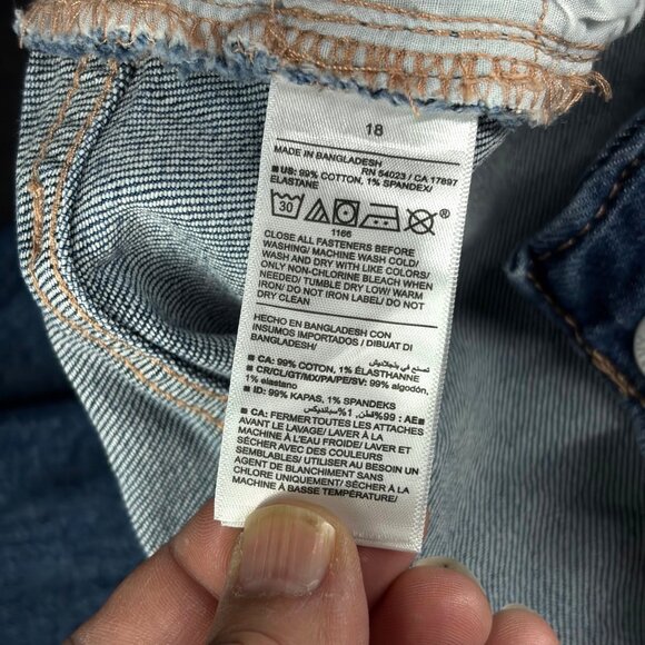 Old Navy High-Rise Flare Jeans Size 18 Dark Aged Denim Stretch Cotton Blend - Picture 3 of 7